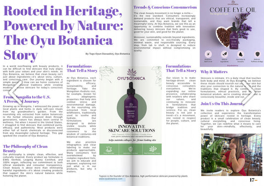 🌿 Rooted in Heritage, Powered by Nature: The Oyu Botanica Story