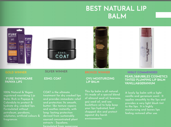 Celebrating-Our-Triumph-Bronze-Award-at-the-Global-Beauty-Awards-2023-for-Natural-Lip-Balm-Category Oyu Cosmetics