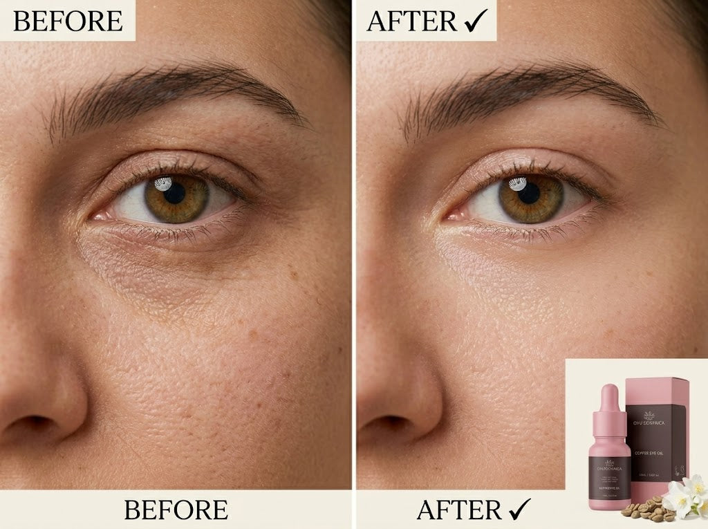 Organic Coffee Bean Oil Eye Treatment – Lightweight Under Eye Oil for Reducing Eye Puffiness
