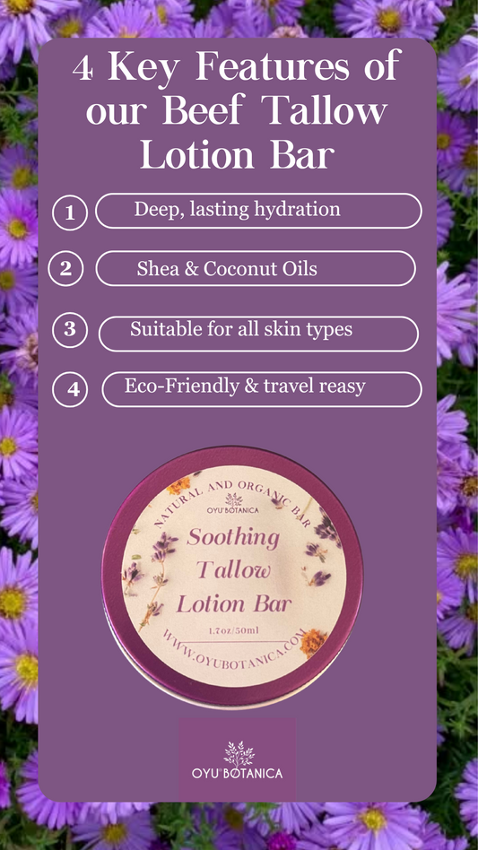 Unscented nourishing beef tallow lotion moisturizing bar