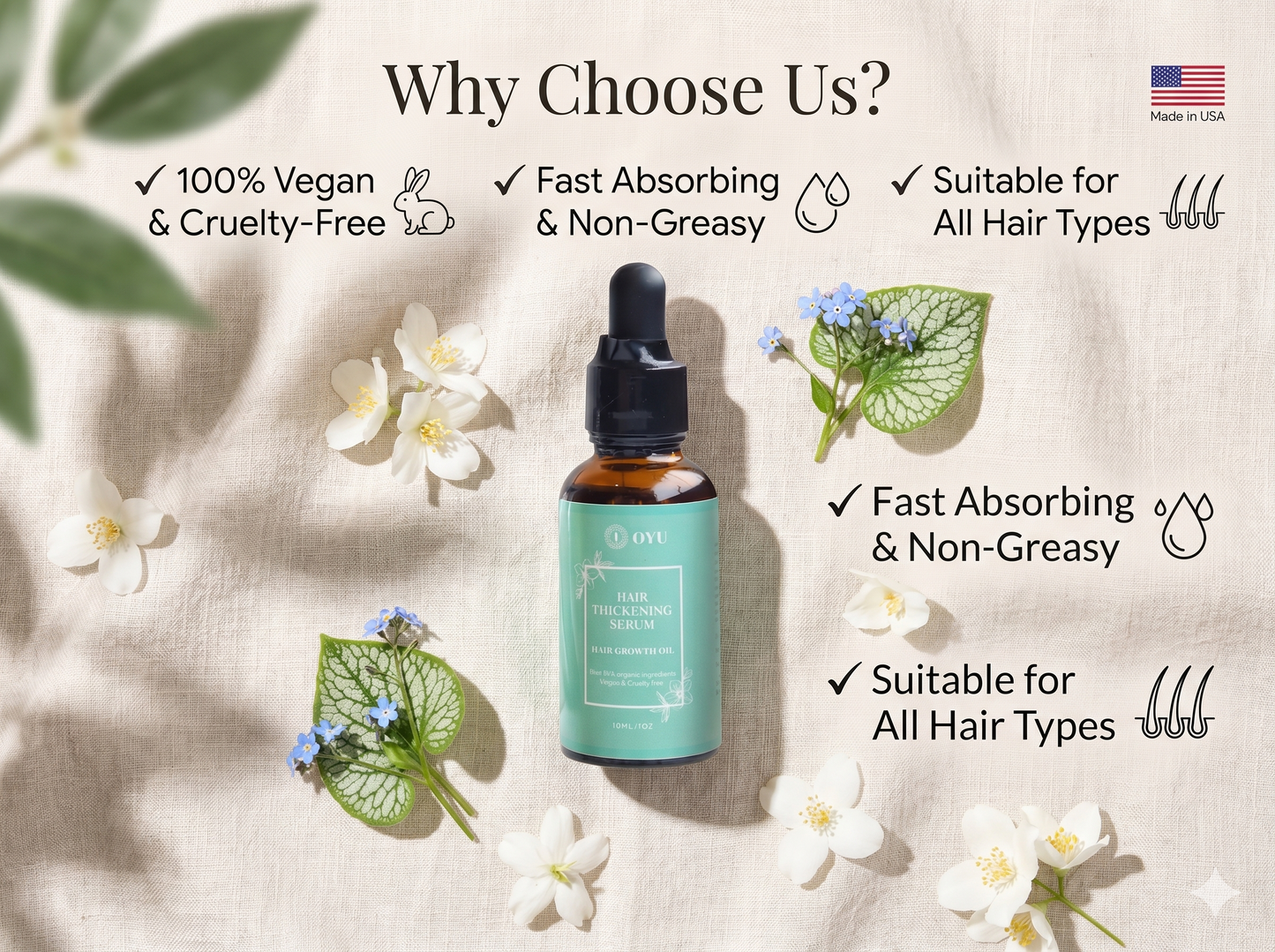 Natural Hair Thickening Oil: Amla, Argan & Nettle Leaf Extract for Lush Locks