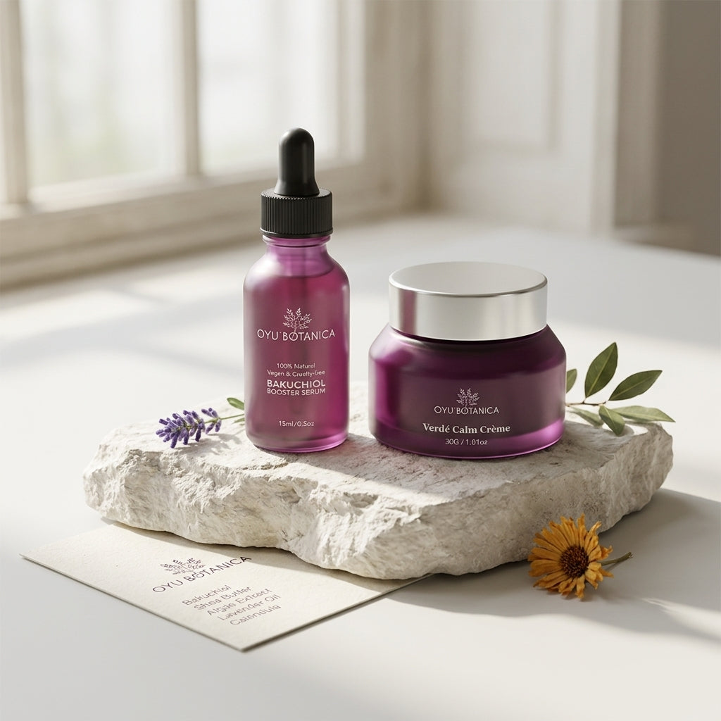 Calm Renewal Duo: Bakuchiol Serum + Verde Calm Crème
