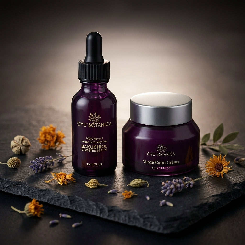 Calm Renewal Duo: Bakuchiol Serum + Verde Calm Crème
