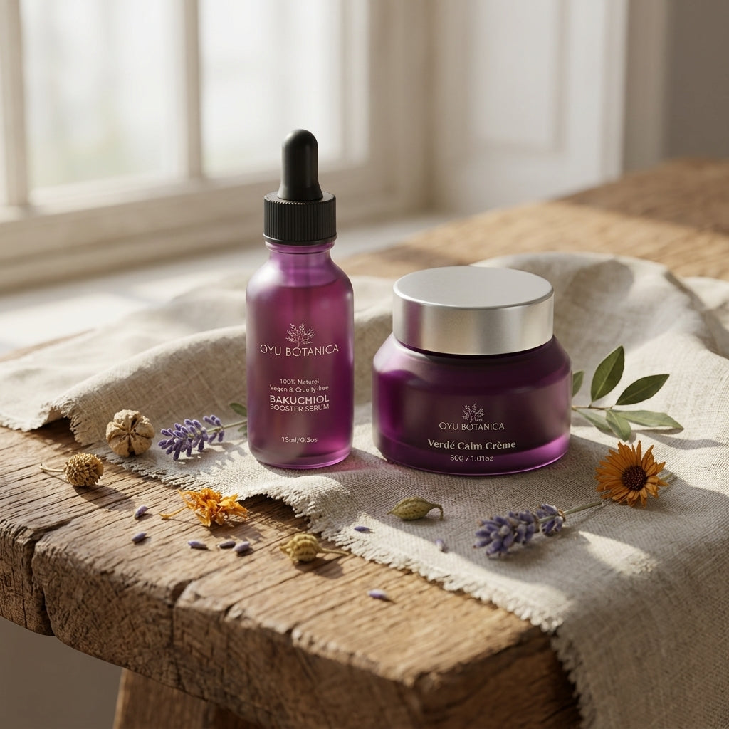 Calm Renewal Duo: Bakuchiol Serum + Verde Calm Crème