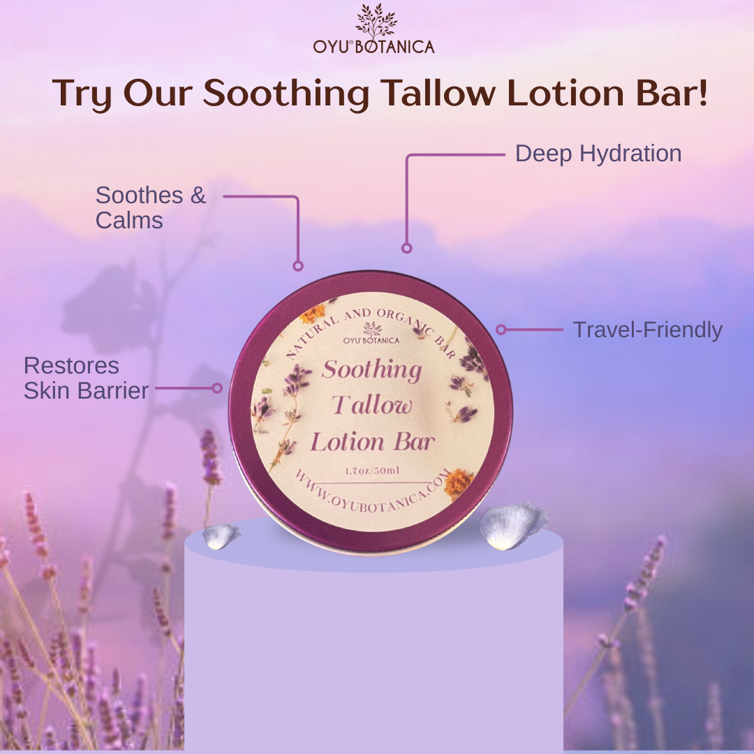 Unscented nourishing beef tallow lotion moisturizing bar