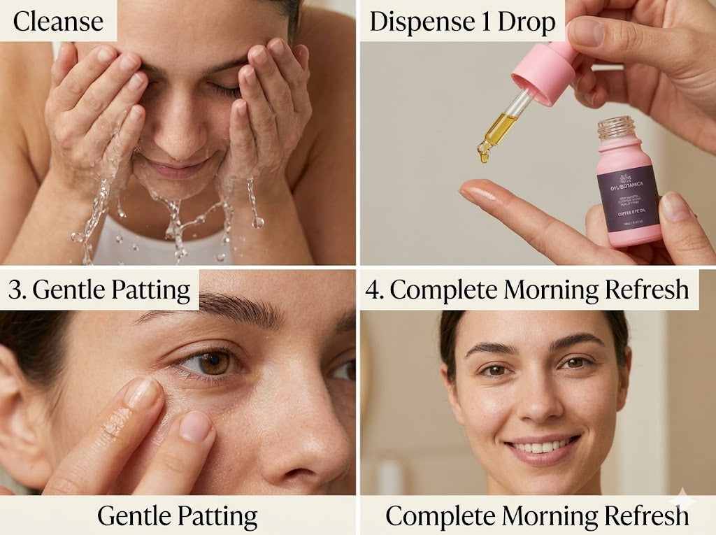 Organic Coffee Bean Oil Eye Treatment – Lightweight Under Eye Oil for Reducing Eye Puffiness