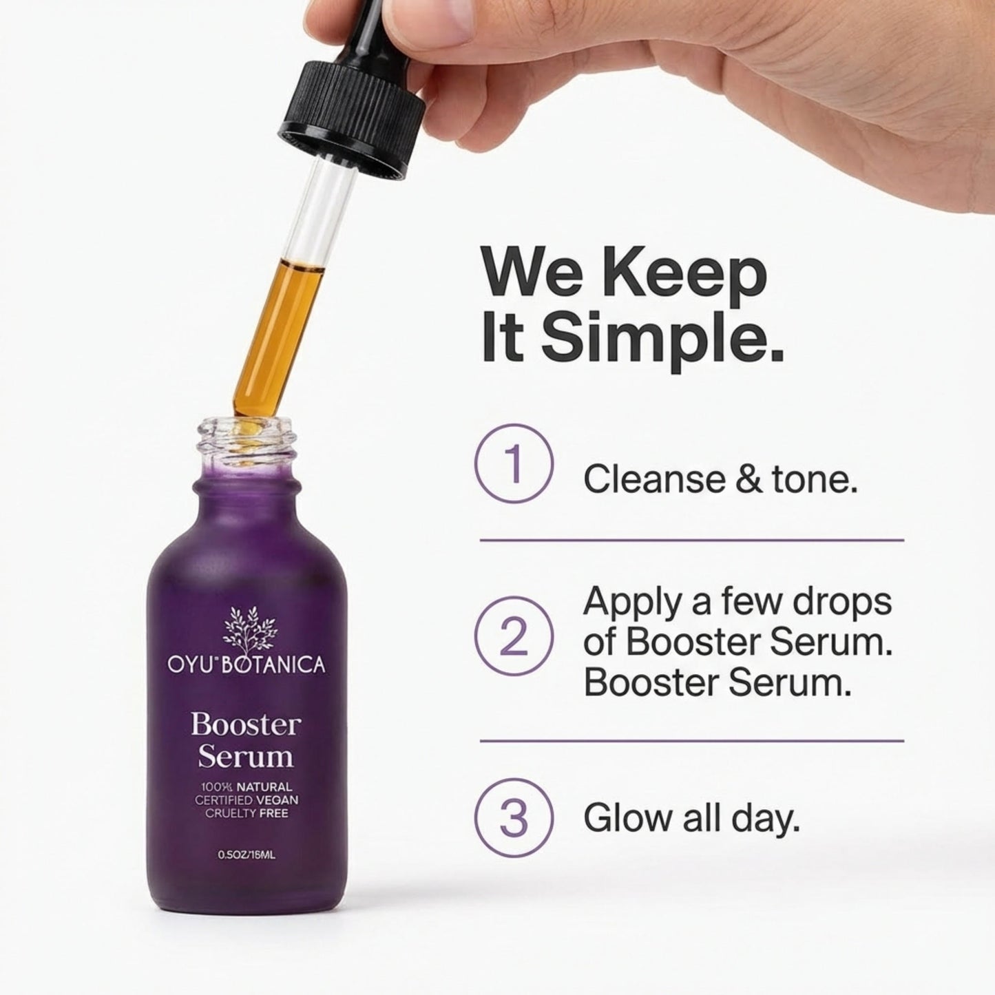Sensitive Skin Booster Serum – Face Serum for Sensitive Skin with Hemp Seed Oil