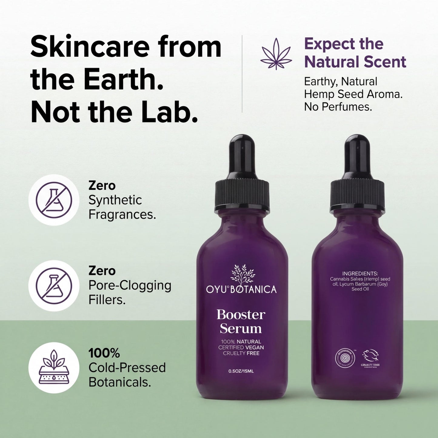 Sensitive Skin Booster Serum – Face Serum for Sensitive Skin with Hemp Seed Oil