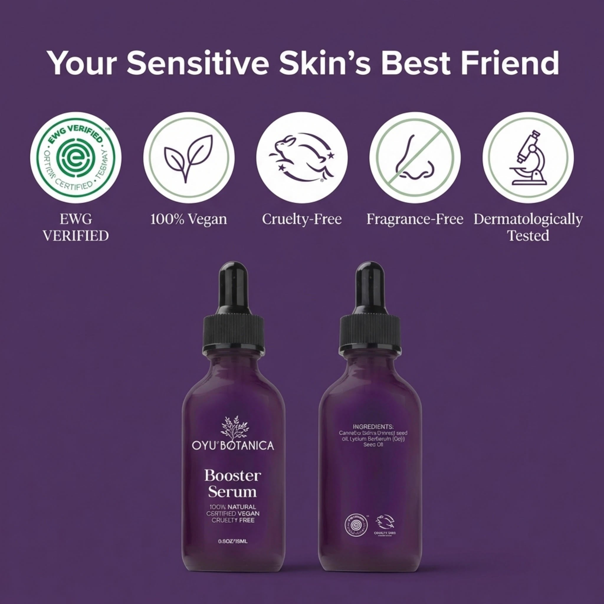 Face Serum for Sensitive Skin | Hemp Seed Oil & Goji Berry Oil