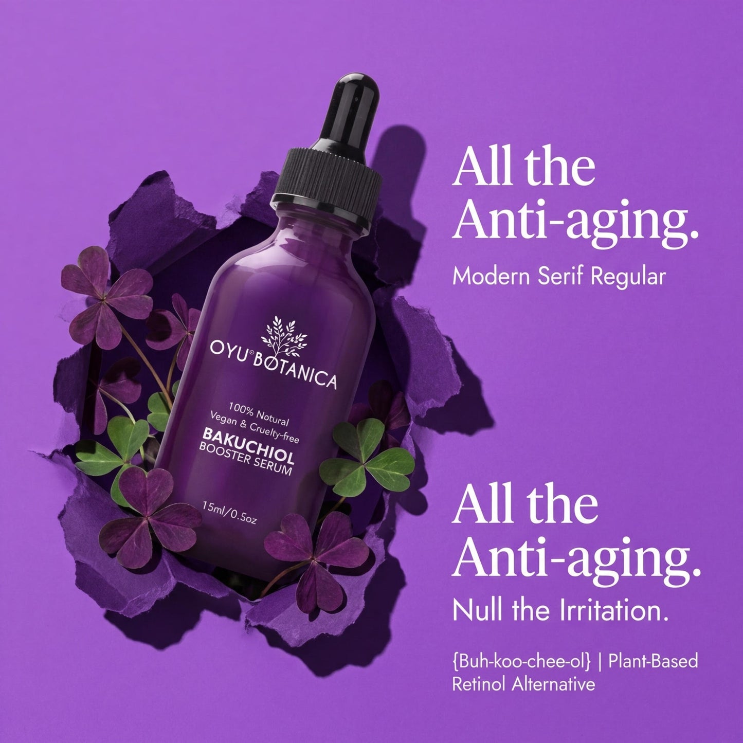 Bakuchiol Serum for Sensitive Skin - Gentle Retinol Alternative